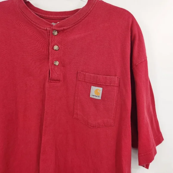 Carhartt Mens T-shirt Lot Size XL Long Short Sleeve Henley Pocket 3 Tees - Picture 7 of 14